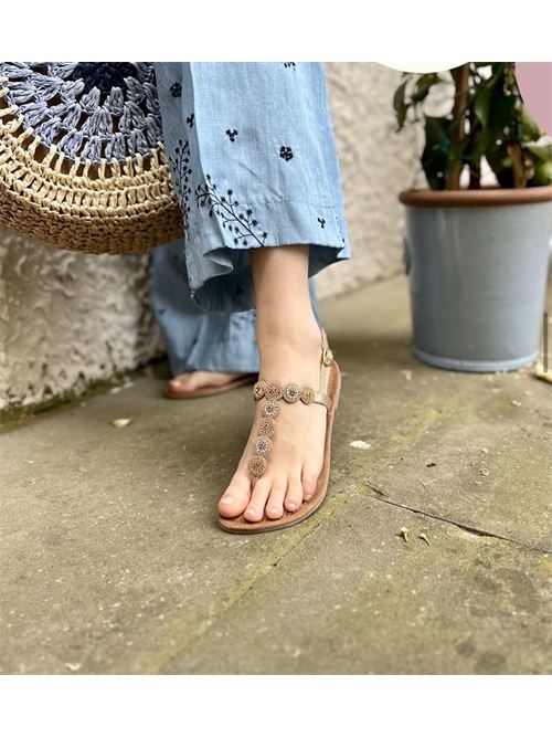 Sandaletto donna con perline IL LACCIO | LA33773PELLEGOLD